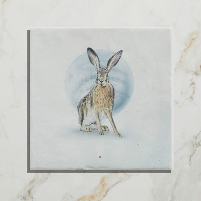 Wiltshire Hares Ceramic by Joanna May (Nuance Base) by Ca'Pietra White Decorative and