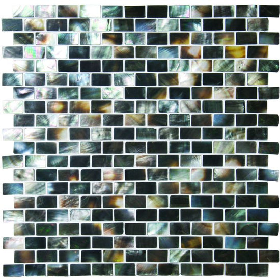 Mother of Pearl (Dark) Brickbond Shell Mosaic