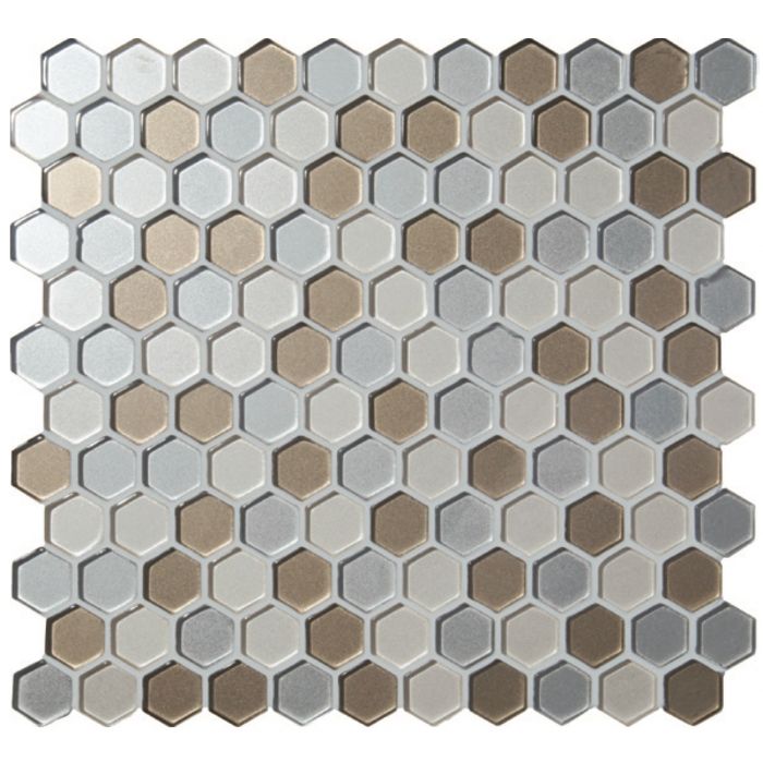 Selene Mini Hexagon Mixed Mosaic