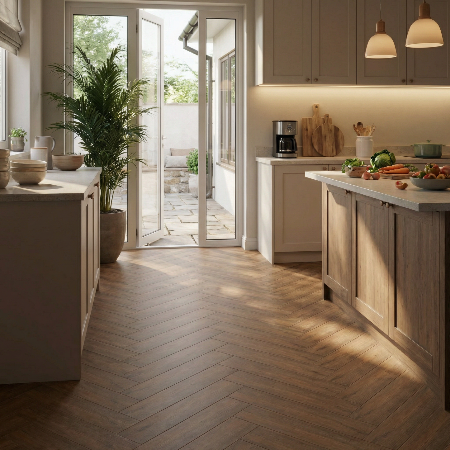 Kauri Brown Herringbone