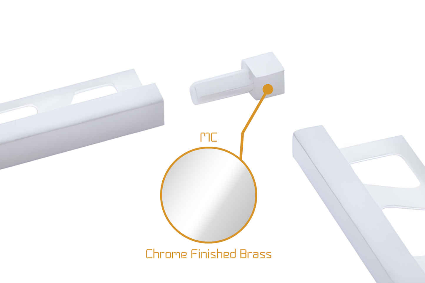 Schluter Quadec Q Solid Internal/External Corner Chrome Finished Brass