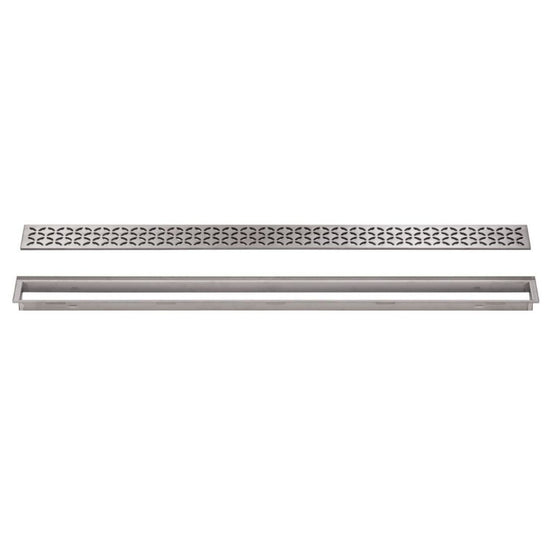 Schluter Kerdi-Line IF-E Floral Design Brushed Stainless Steel Drain and Grate