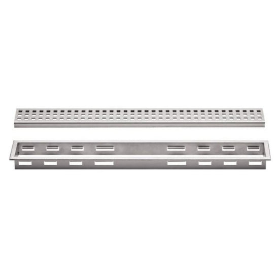 Schluter Kerdi-Line B Square Design 19MM Frame Brushed Stainless Steel Drain and Grate
