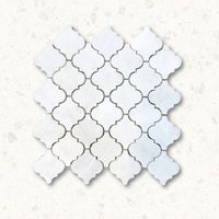 Alpi Carrara Marble Honed Arabesque Mosaic