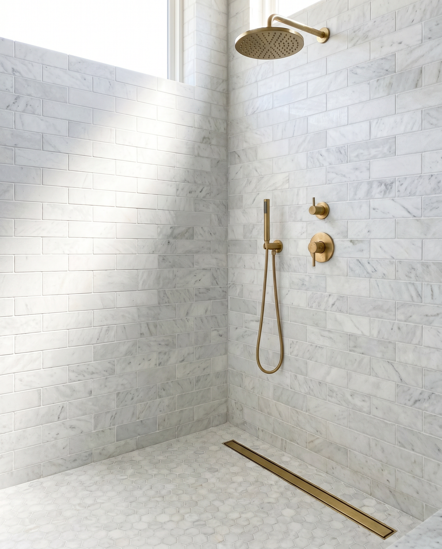 Alpi Carrara Marble Honed Hexagon Mosaic
