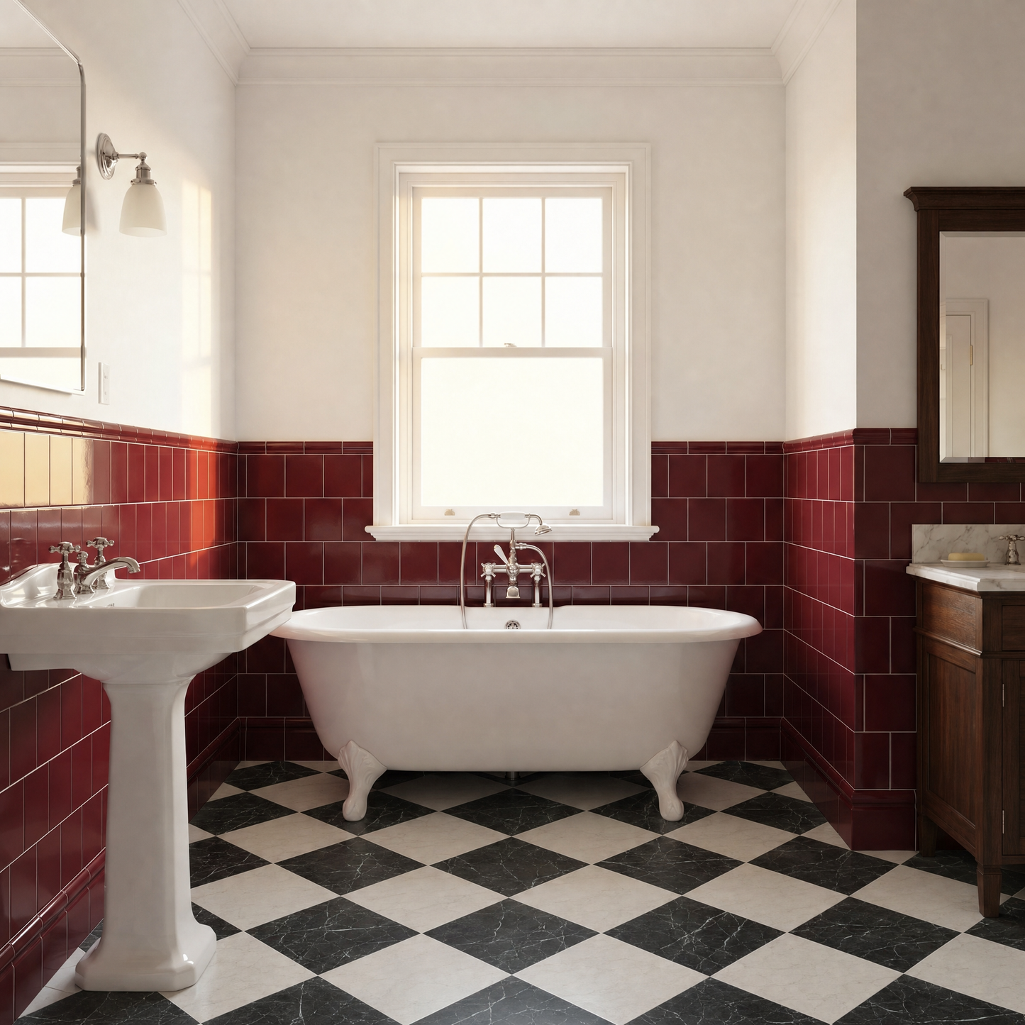 Belgravia Burgundy Gloss Field Tile