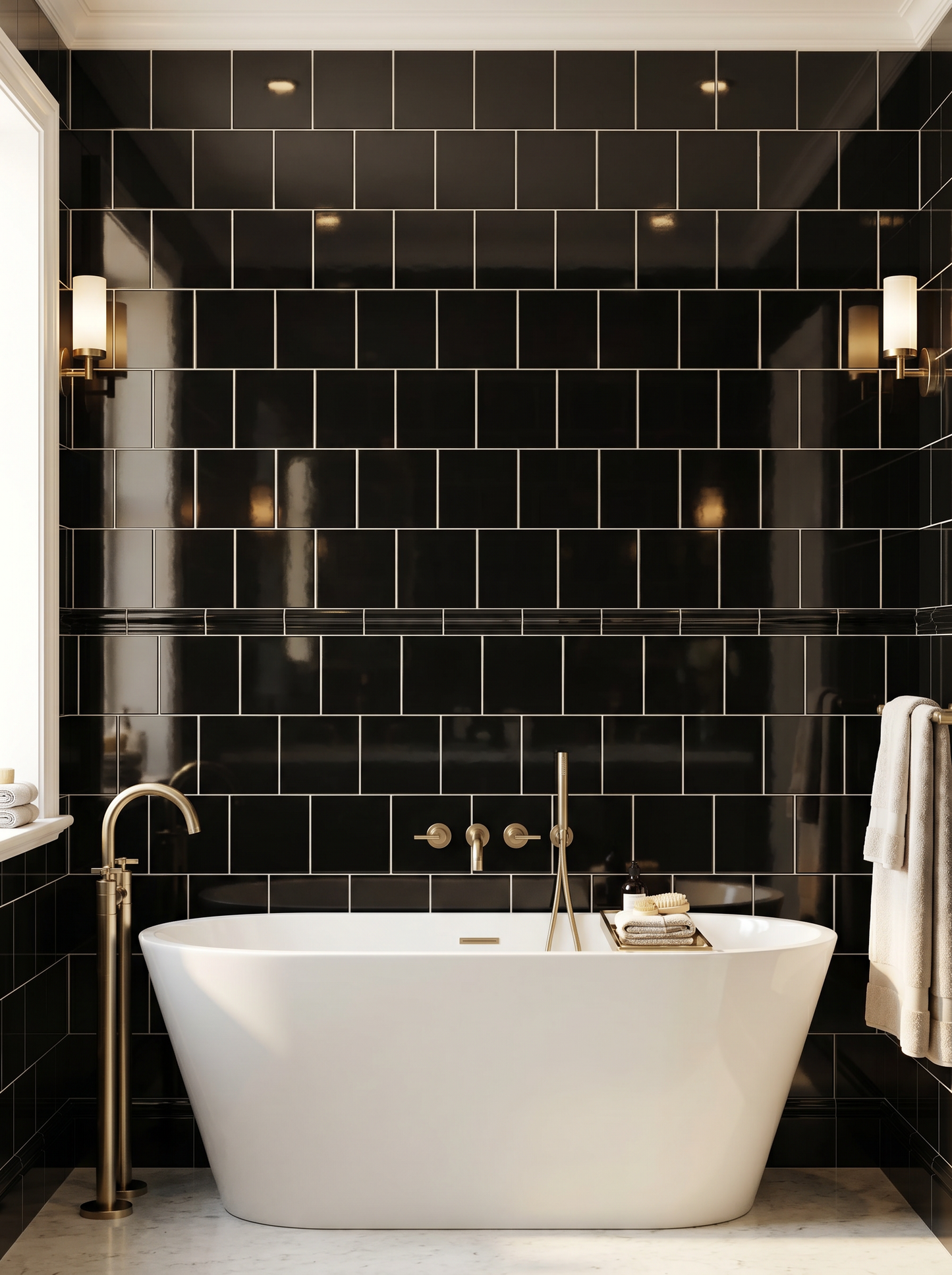 Belgravia Deep Black Gloss Field Tile