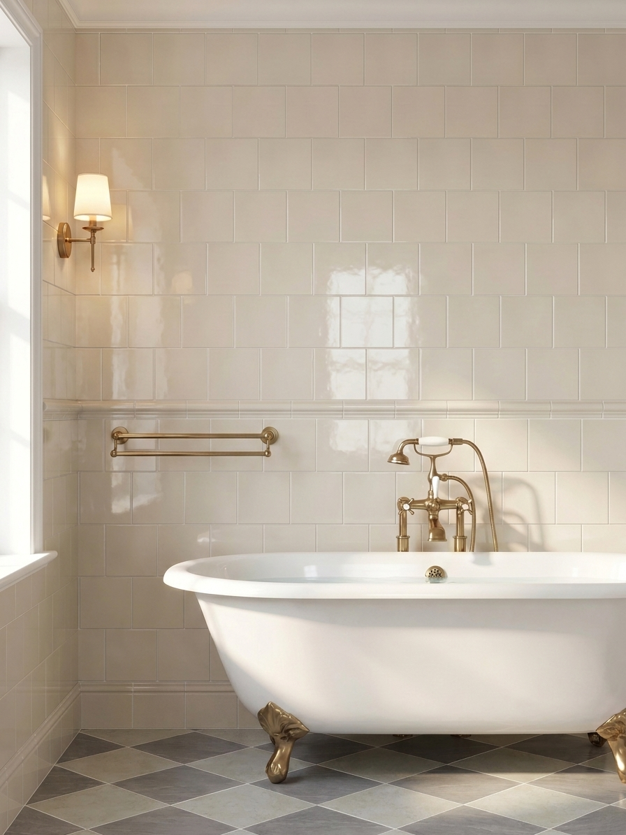 Belgravia Vintage White Gloss Field Tile
