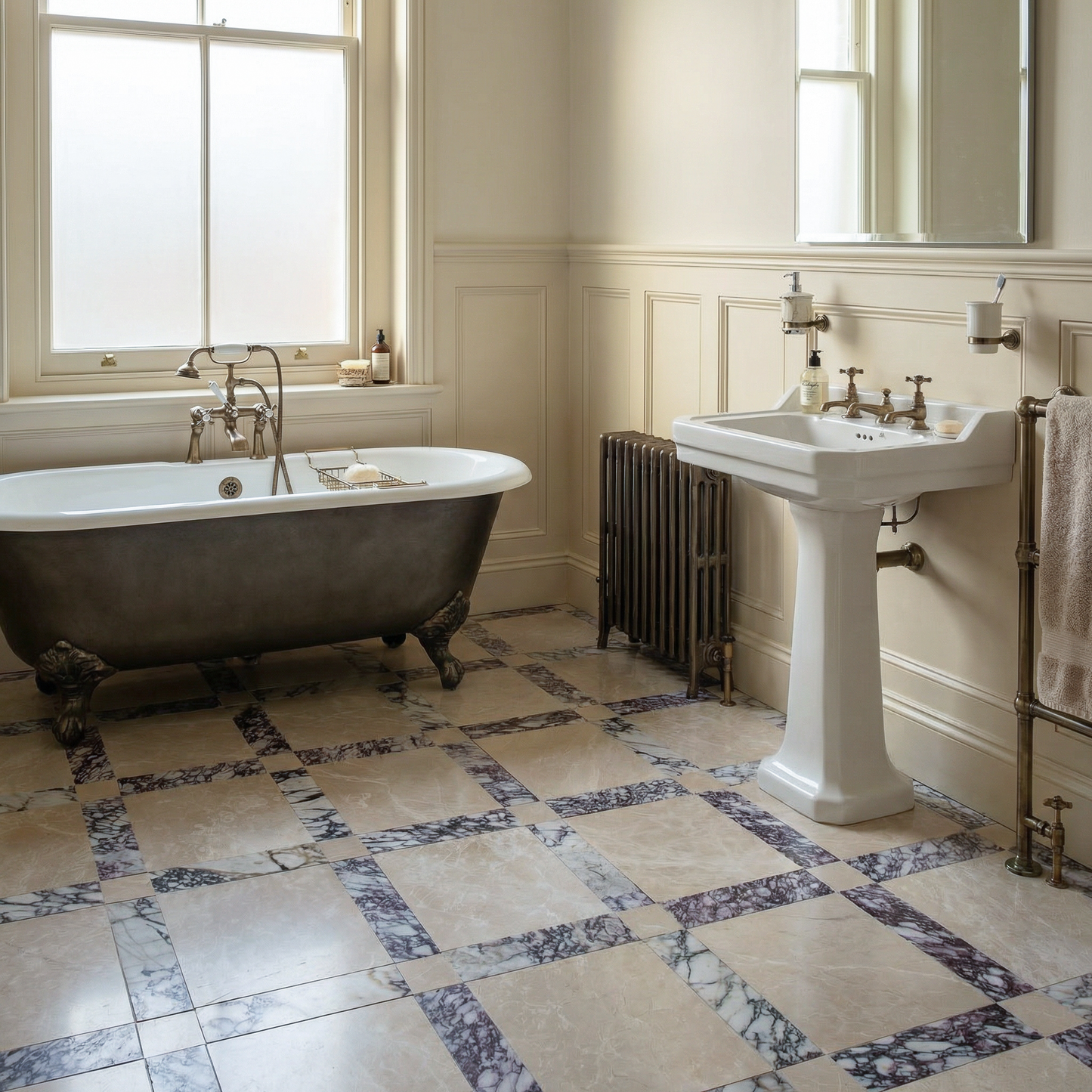 Calacatta Viola Marble Honed Brick
