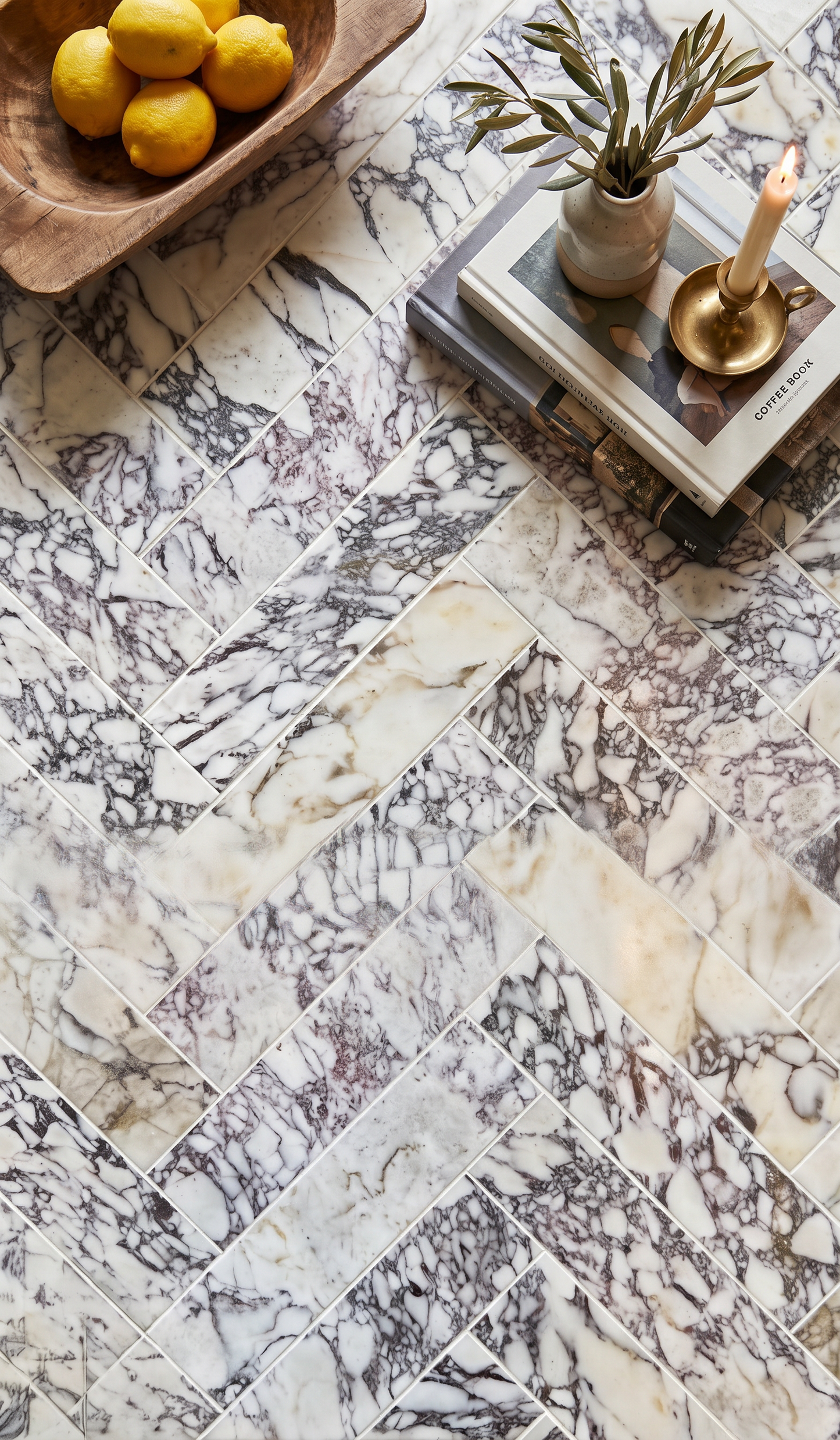 Calacatta Viola Marble Honed Brick