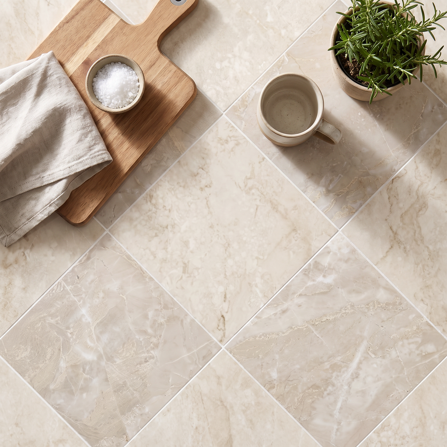 Capri Ivory Brushed Square Porcelain