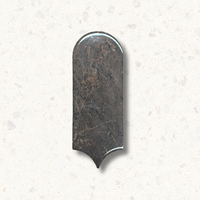 Capri Chocolate Feather Glossy Ceramic