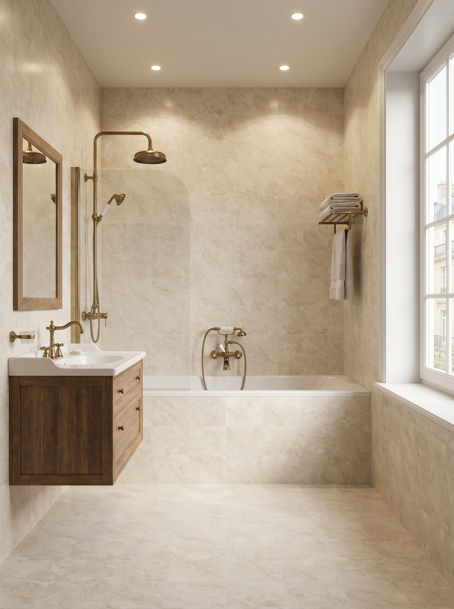 Capri Ivory Brushed Square Porcelain