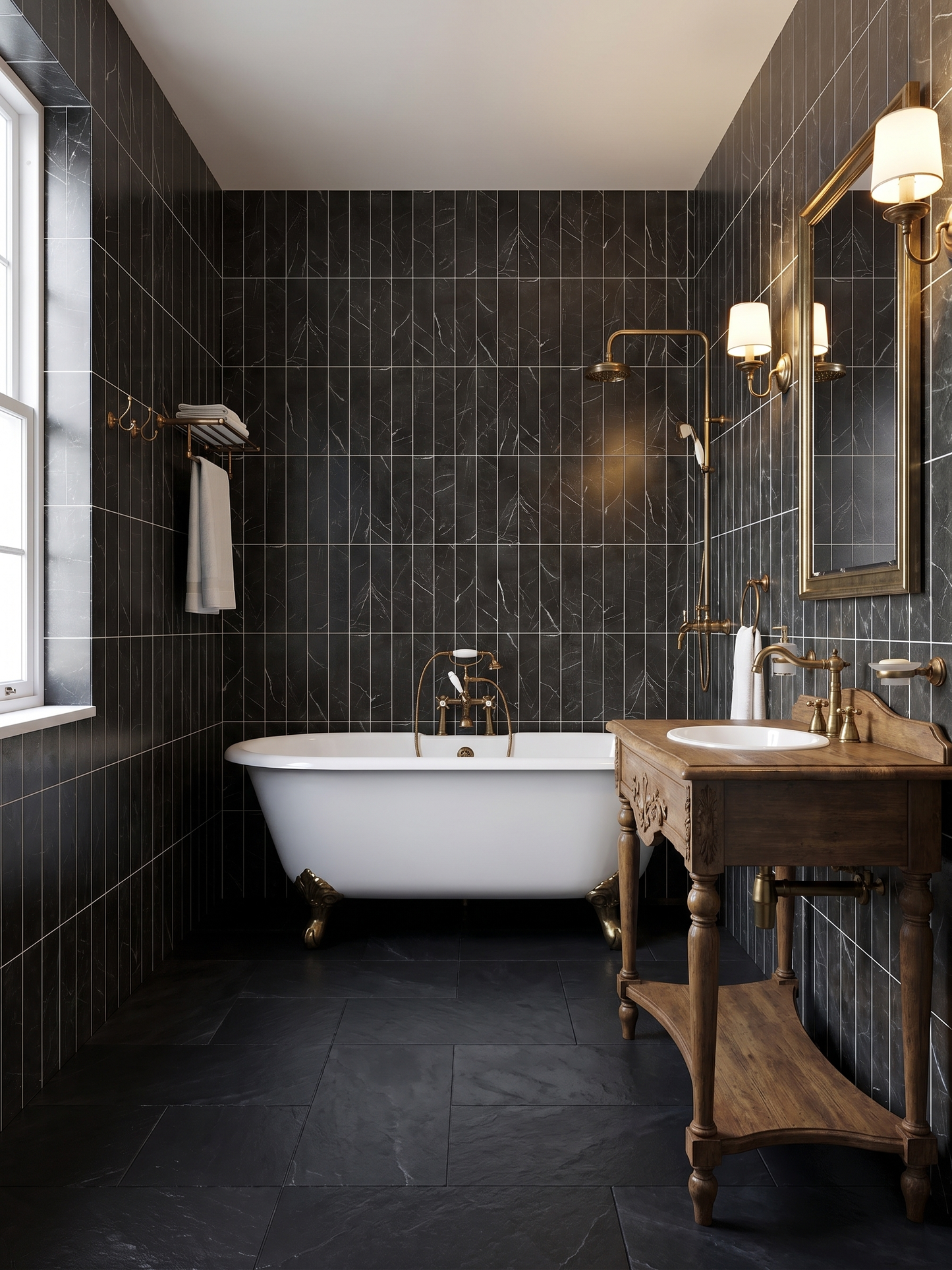 Classique Marble Nero Marquinia Porcelain