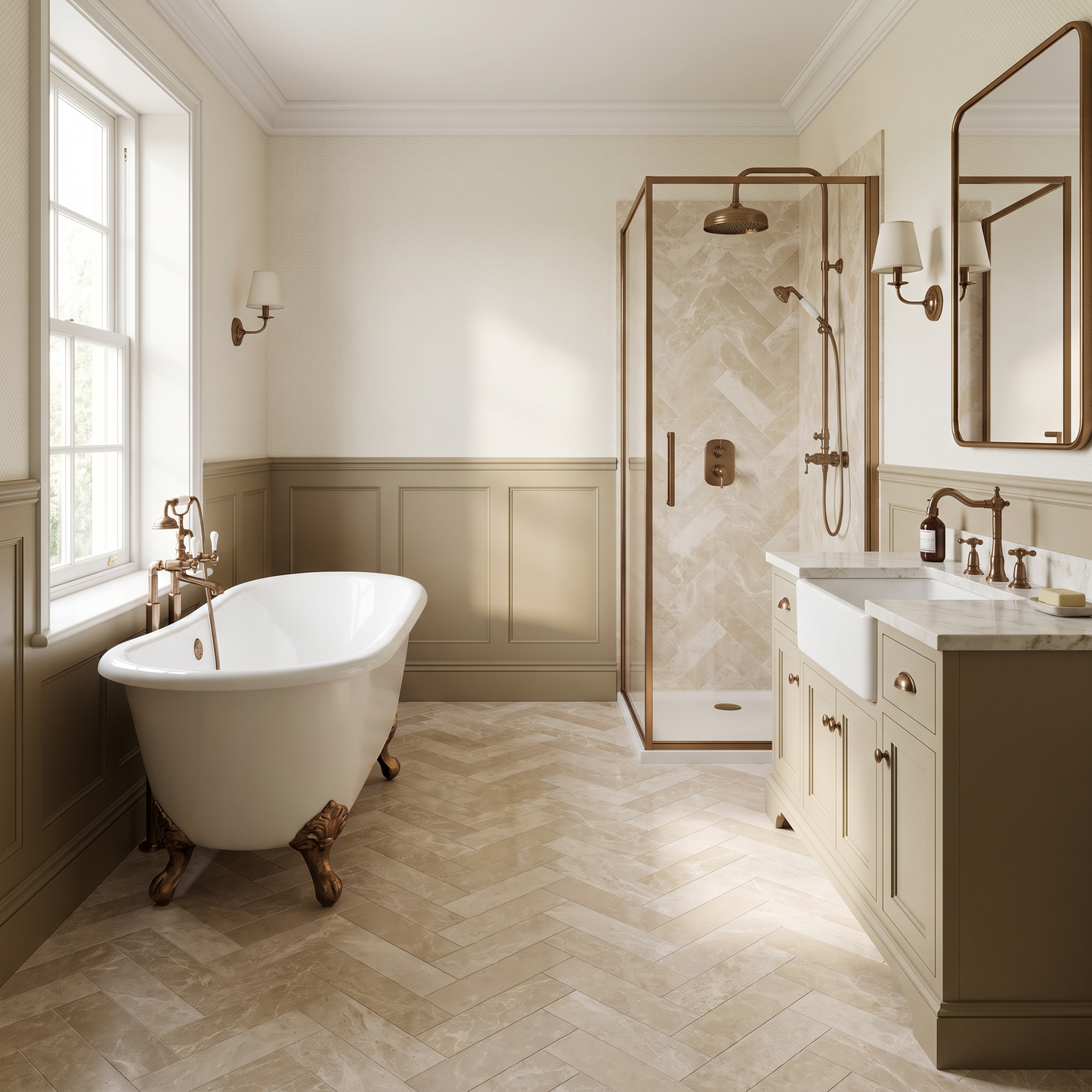 Crema Velato Marble Honed Brick