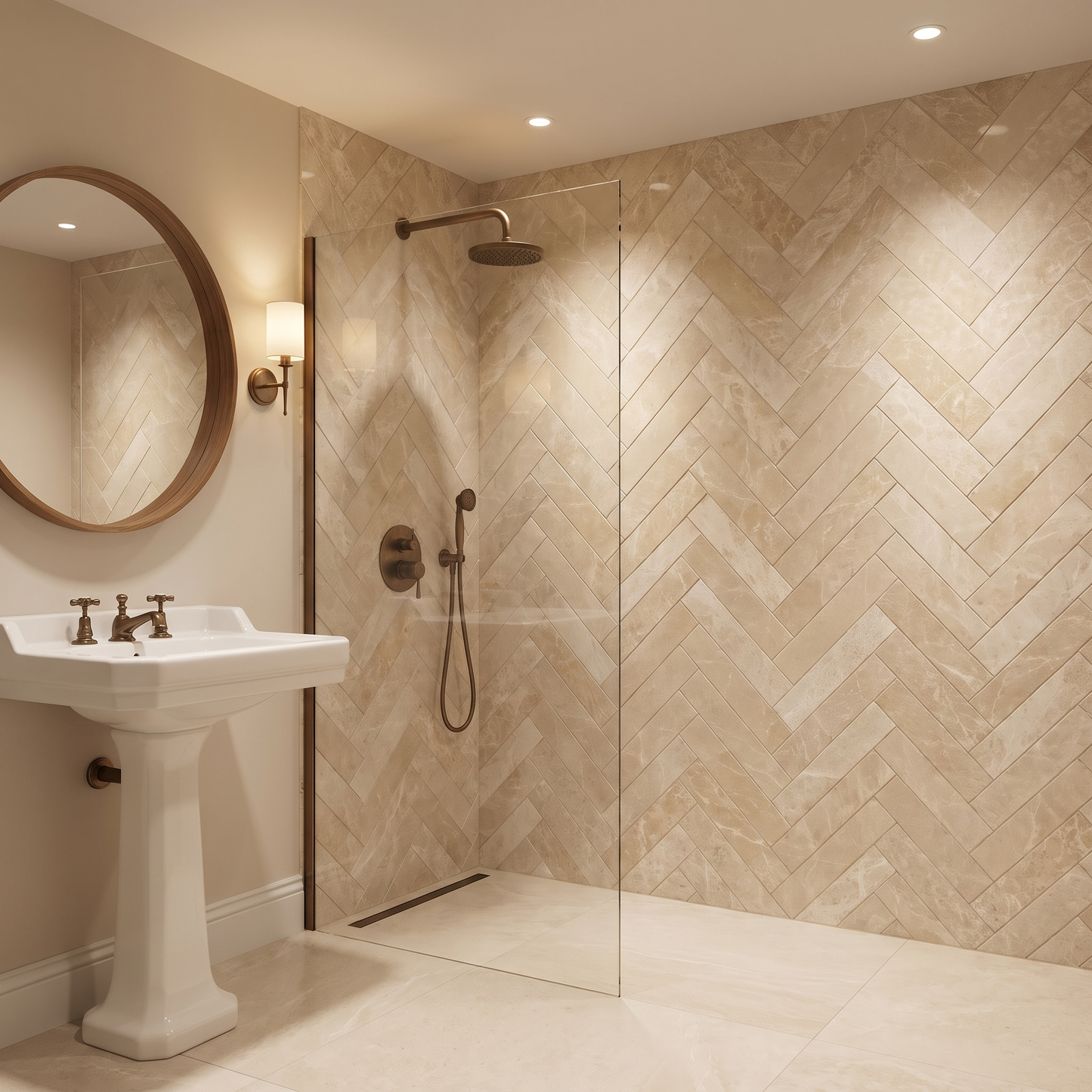 Crema Velato Marble Honed Brick