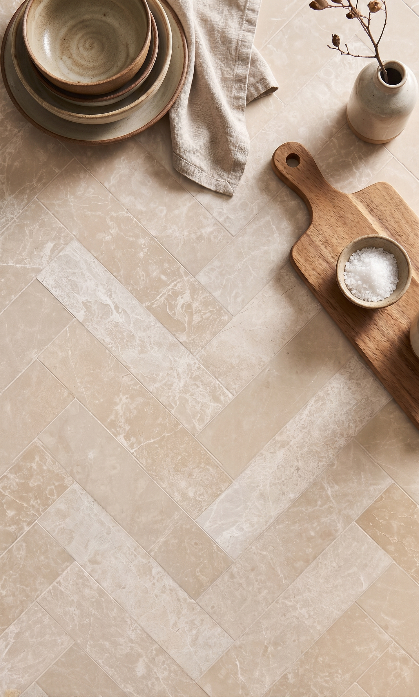 Crema Velato Marble Honed Brick