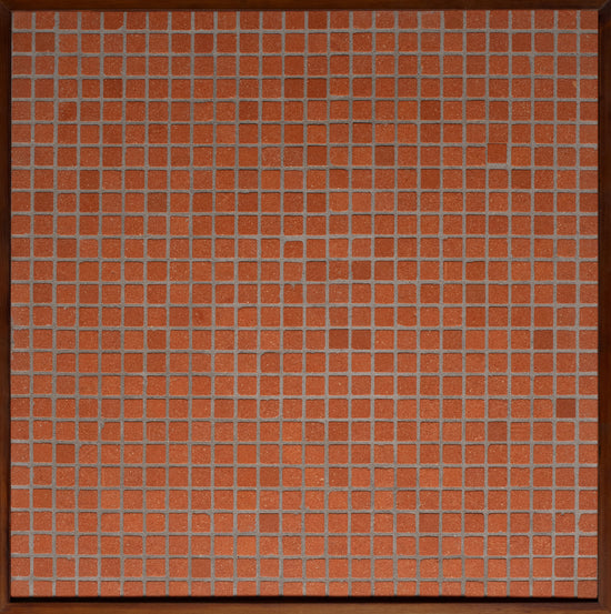 Galestra Mosaic Handmade Terracotta Tumbled Small Square Mesh Backed 20x20mm
