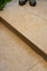 Selborne Limestone Bullnose Step Tumbled & Etched Finish
