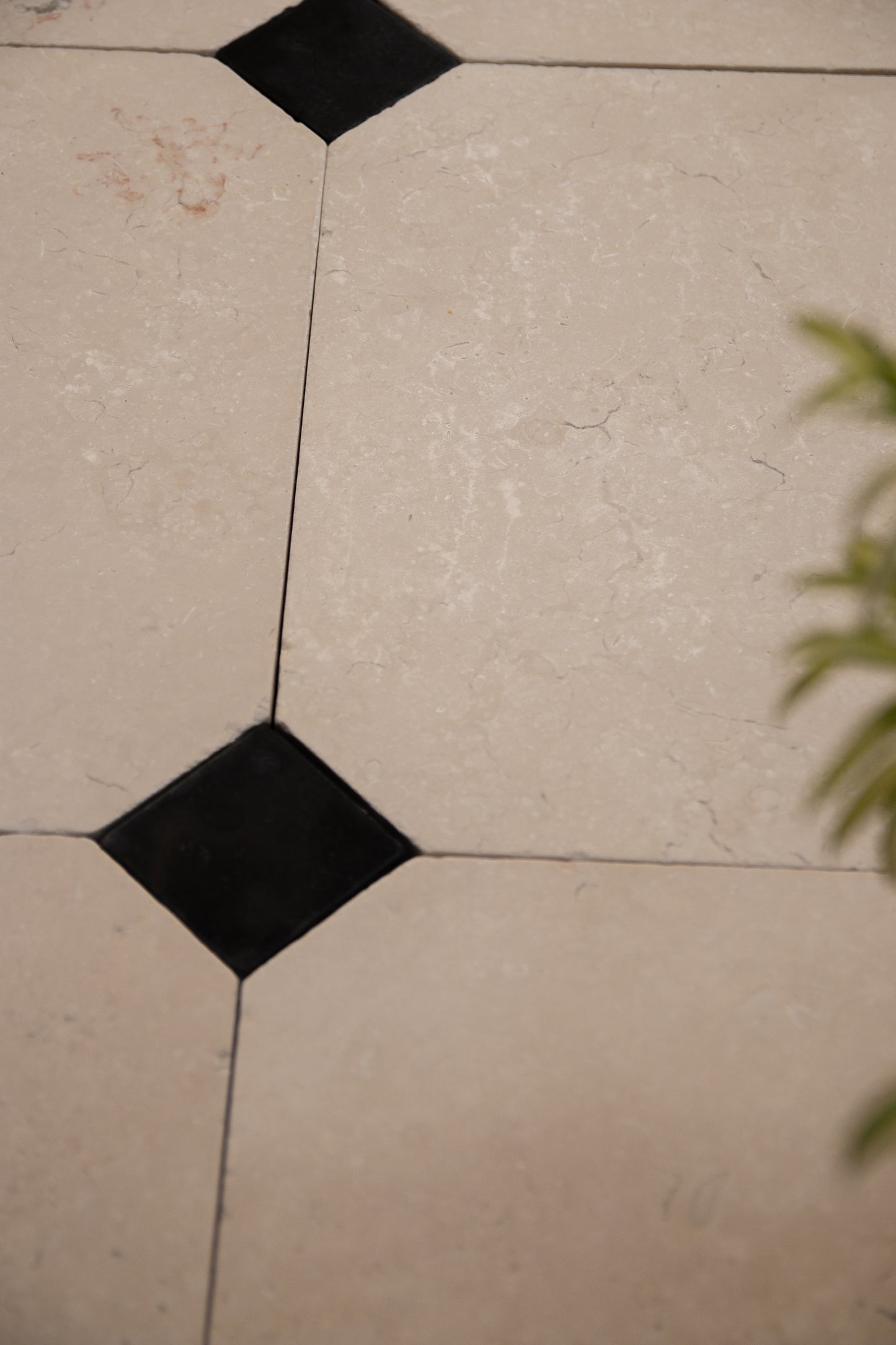 Elsham Limestone Octagon & Dot Tumbled Finish