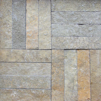 Elkstone Yellow Tumbled Herringbone