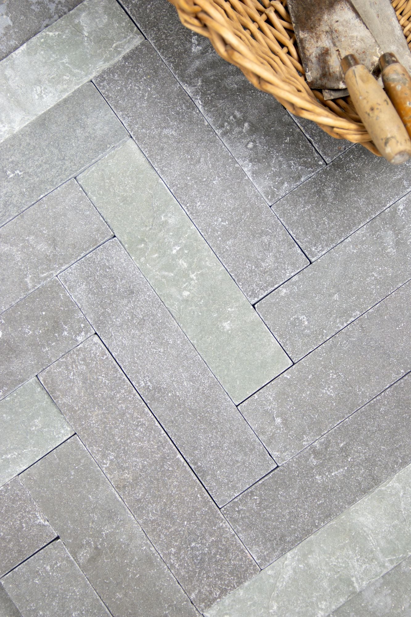 Elkstone Grey Tumbled Herringbone
