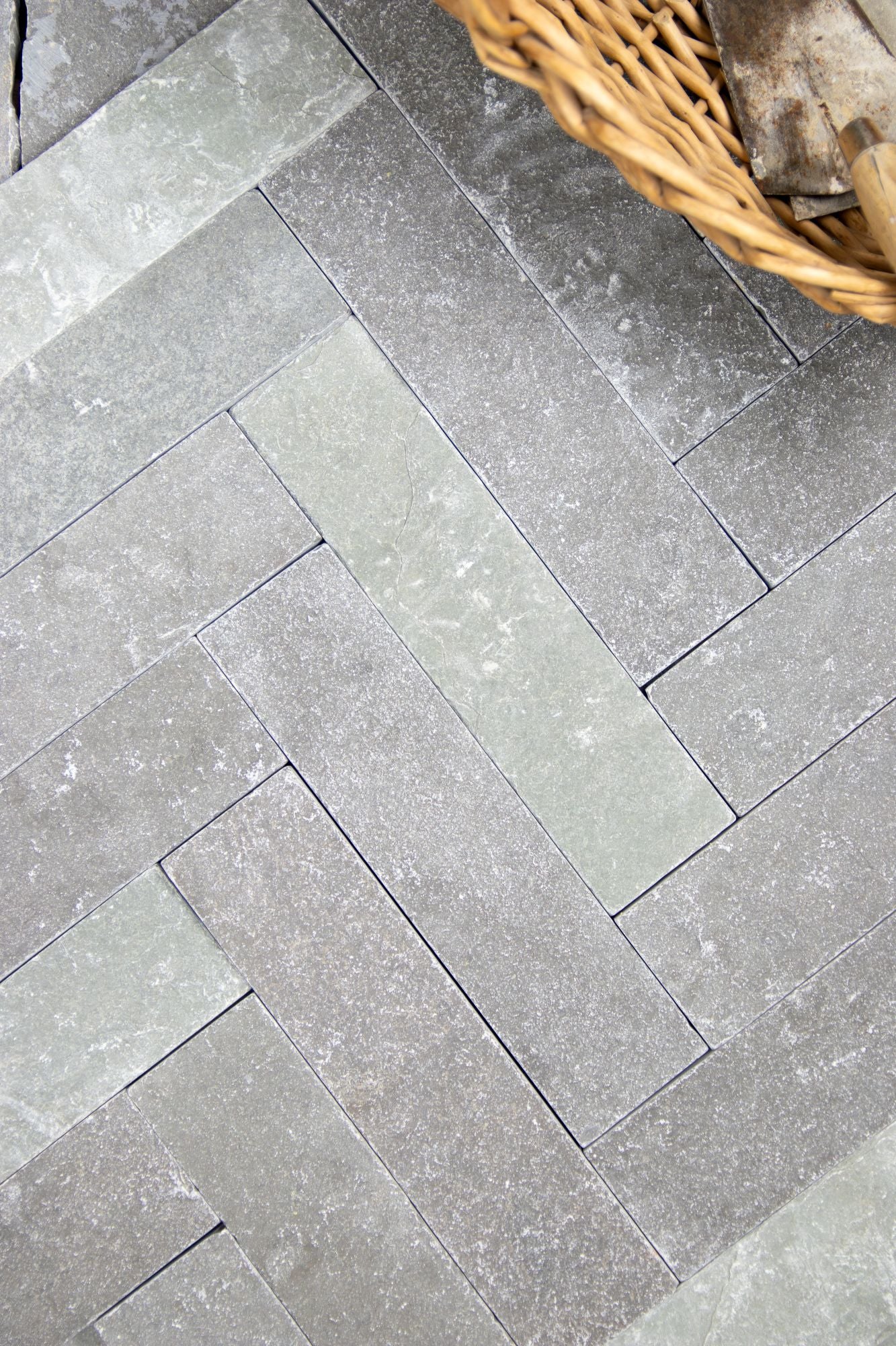 Elkstone Grey Tumbled Herringbone