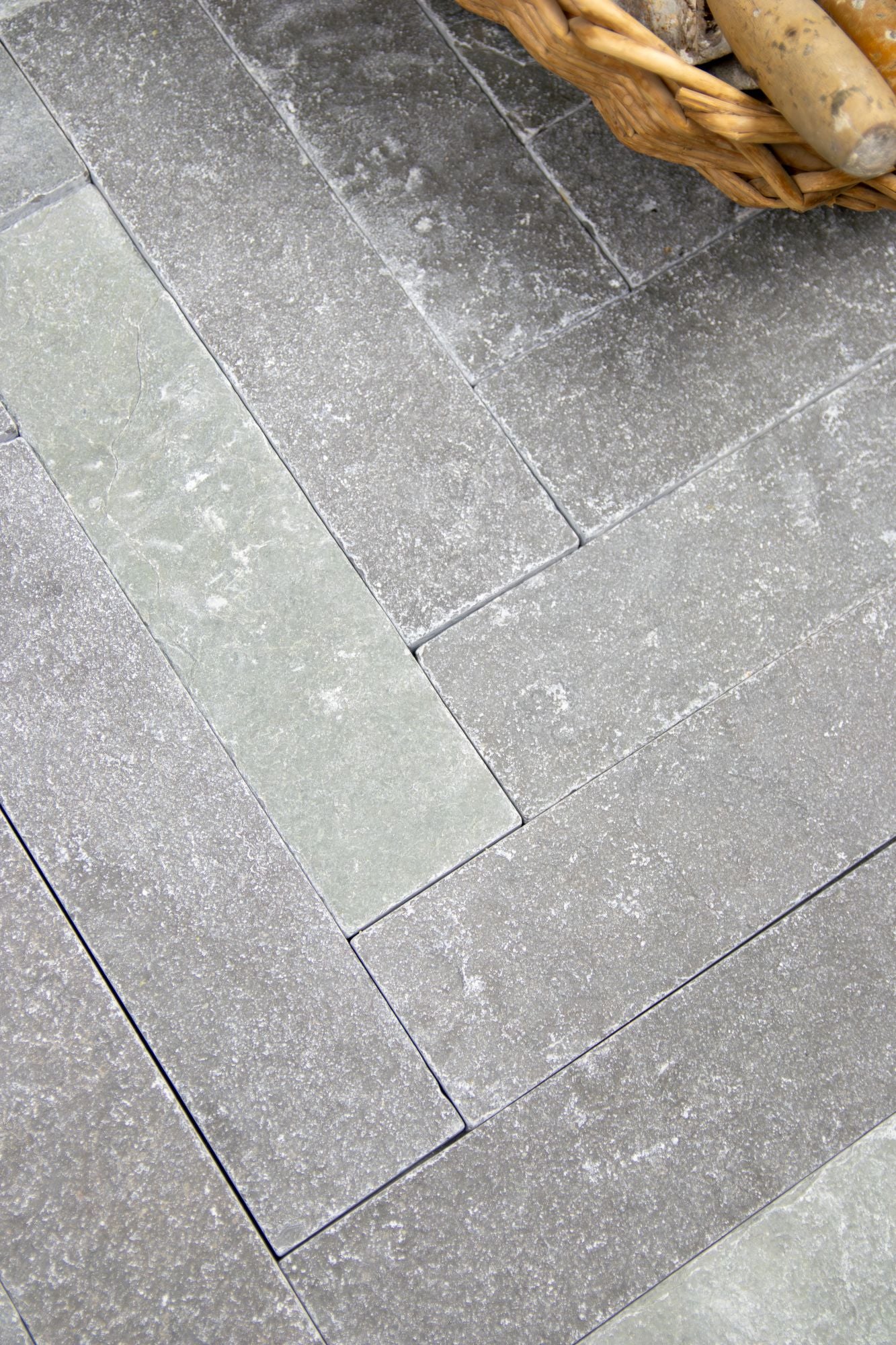 Elkstone Grey Tumbled Herringbone