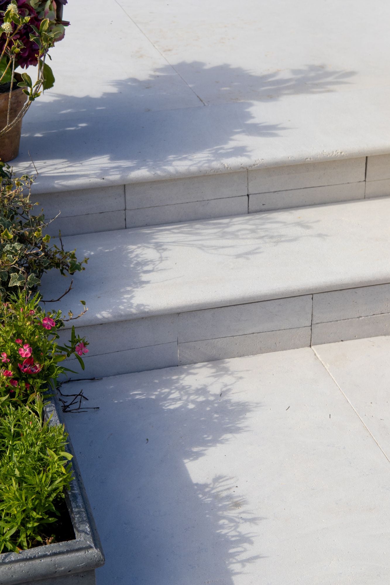 Selborne Limestone Bullnose Step Weathered Finish with Rain Drip