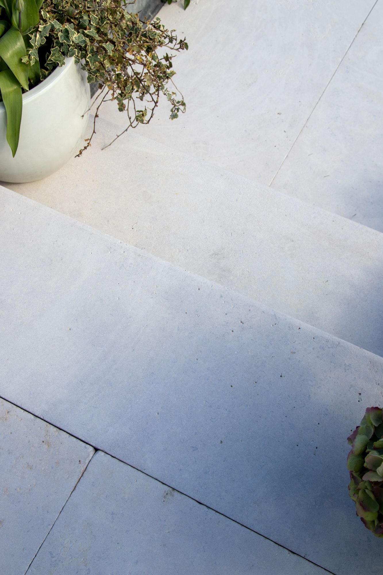 Selborne Limestone Bullnose Step Weathered Finish with Rain Drip