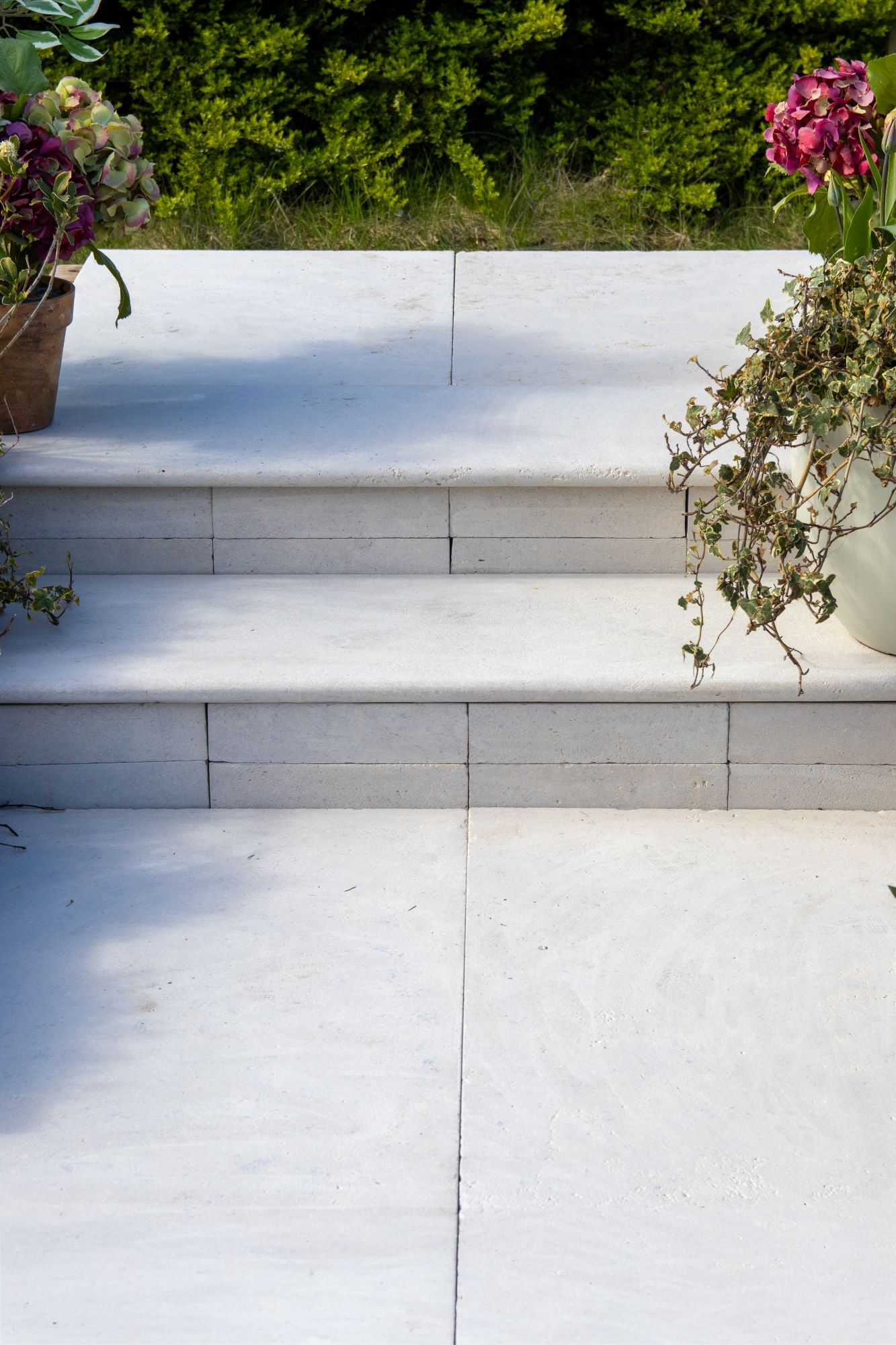 Selborne Limestone Bullnose Step Weathered Finish with Rain Drip