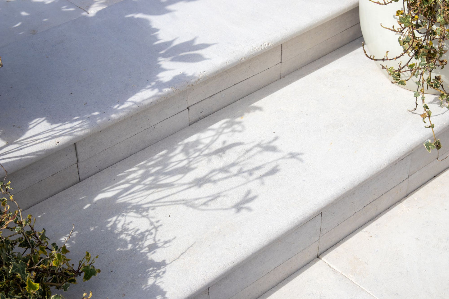 Selborne Limestone Bullnose Step Weathered Finish with Rain Drip