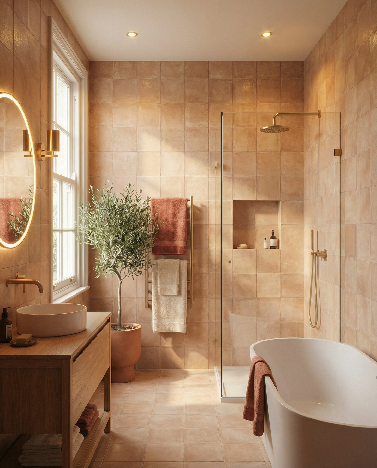 Lustre Aqua and Kiln - Bathroom by Lielow Interiors – European Heritage