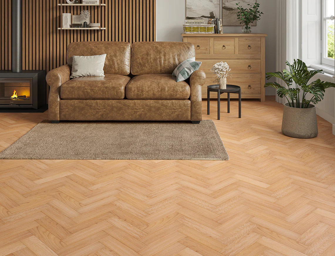 Oak Parquet Natural Brushed  UV Lacquered Select (10/3)