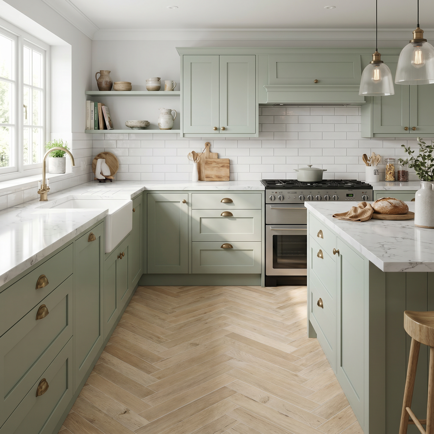 Ostuni Wood Pale Herringbone