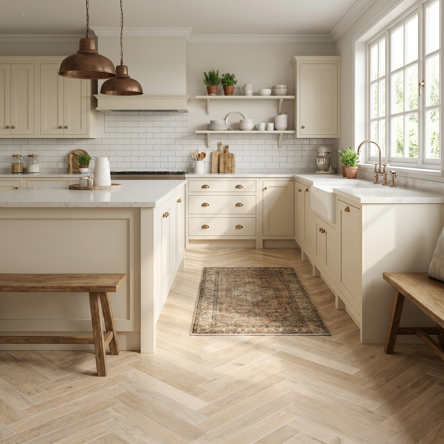 Ostuni Wood Pale Herringbone