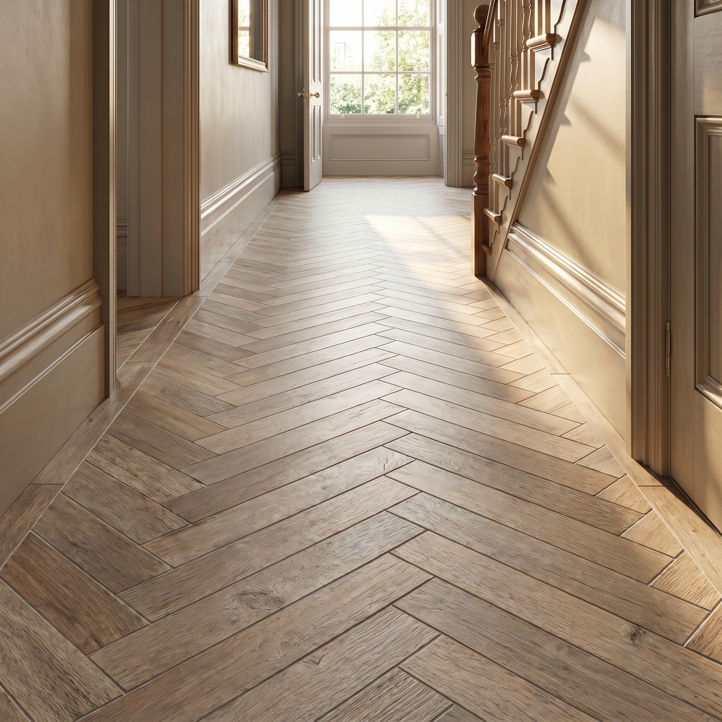 Ostuni Wood Walnut Herringbone