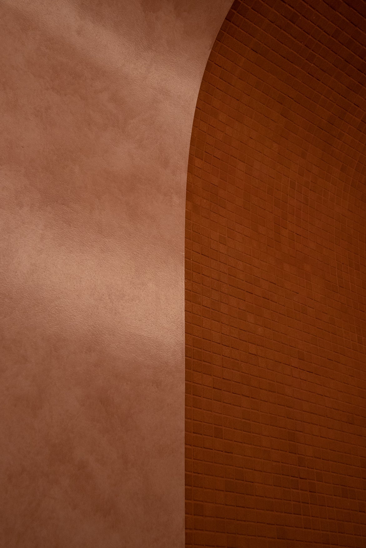 Galestra Mosaic Handmade Terracotta Tumbled Small Square Mesh Backed 20x20mm