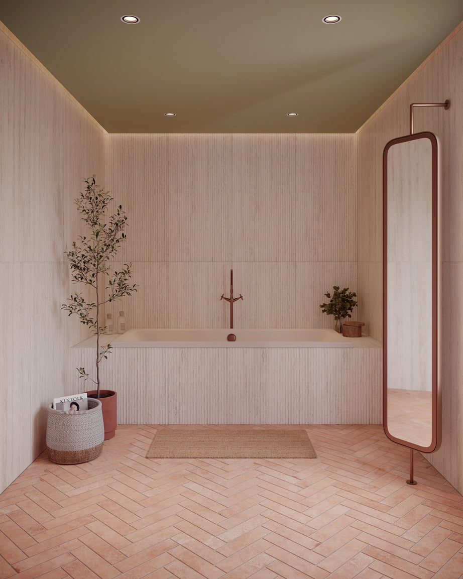 Claybourne Terracotta-Effect Porcelain Parquet