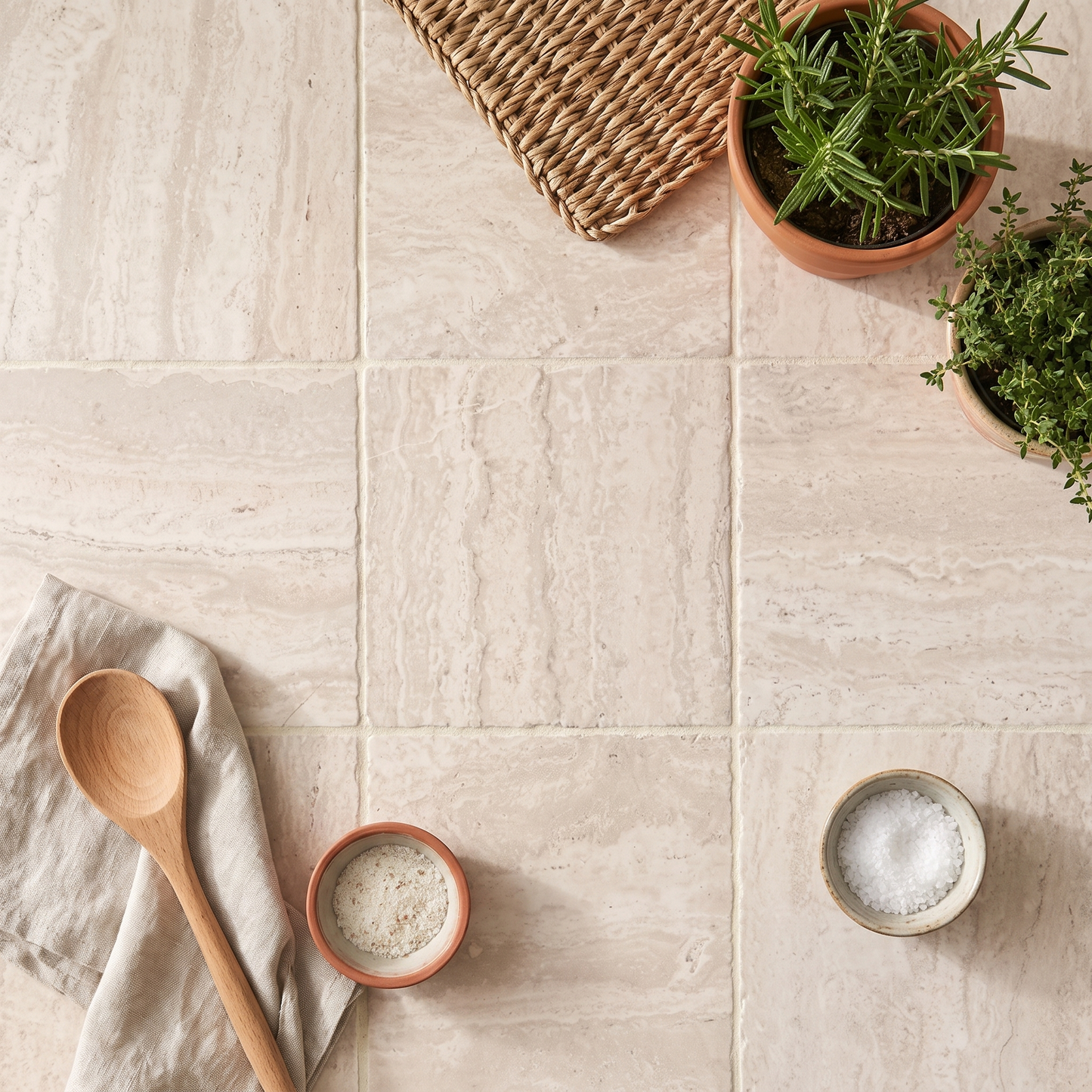 Ravello Travertine Tumbled Matt Square Porcelain