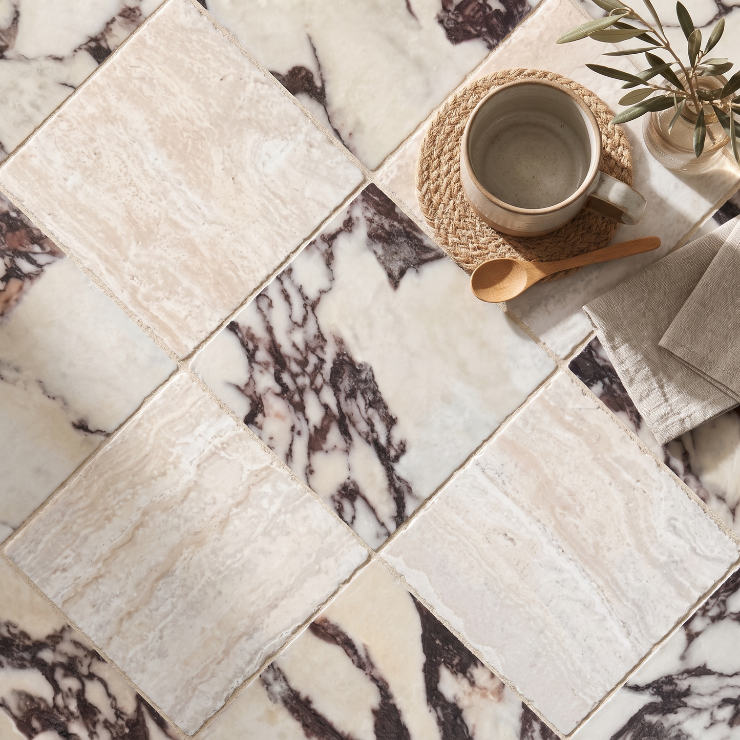 Ravello Viola Tumbled Matt Square Porcelain