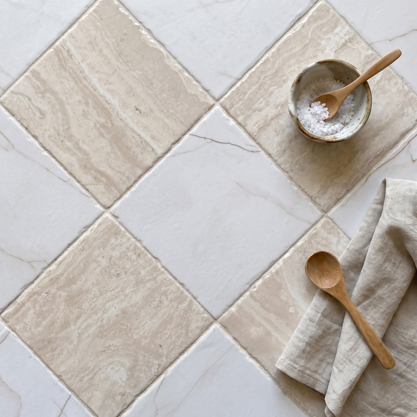 Ravello White Tumbled Matt Square Porcelain
