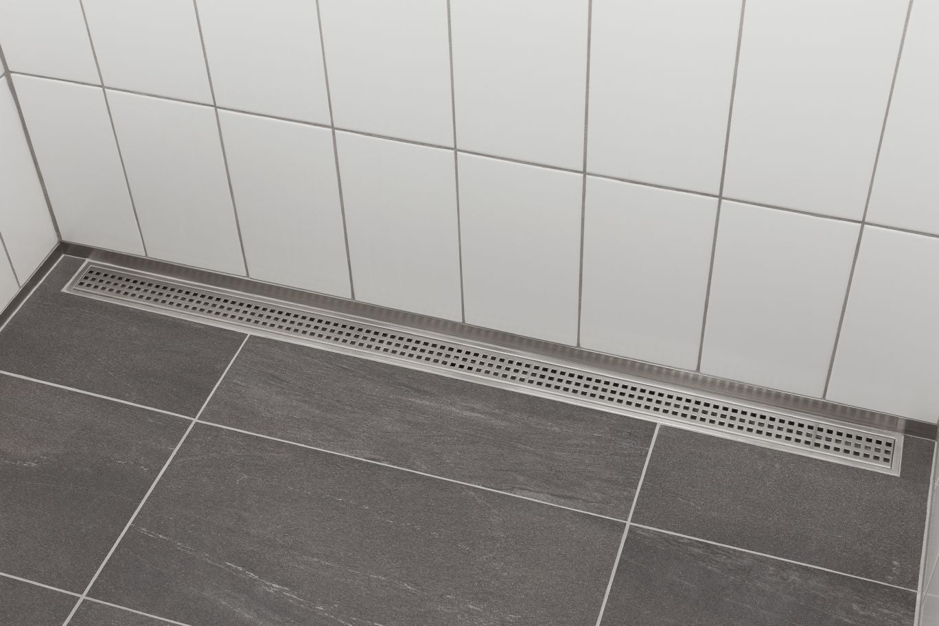 Schluter Kerdi-Line B Square Design 19MM Frame Brushed Stainless Steel Drain and Grate