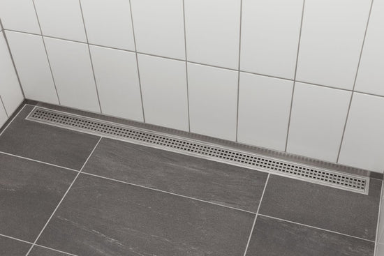 Kerdi-Line B Square Design 30MM Frame Brushed V4A Stainless Steel Drain and Grate