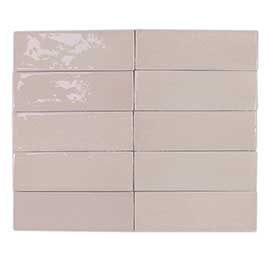 Seashell Powder - Pink Metro Effect Gloss Ceramic Tile – European Heritage