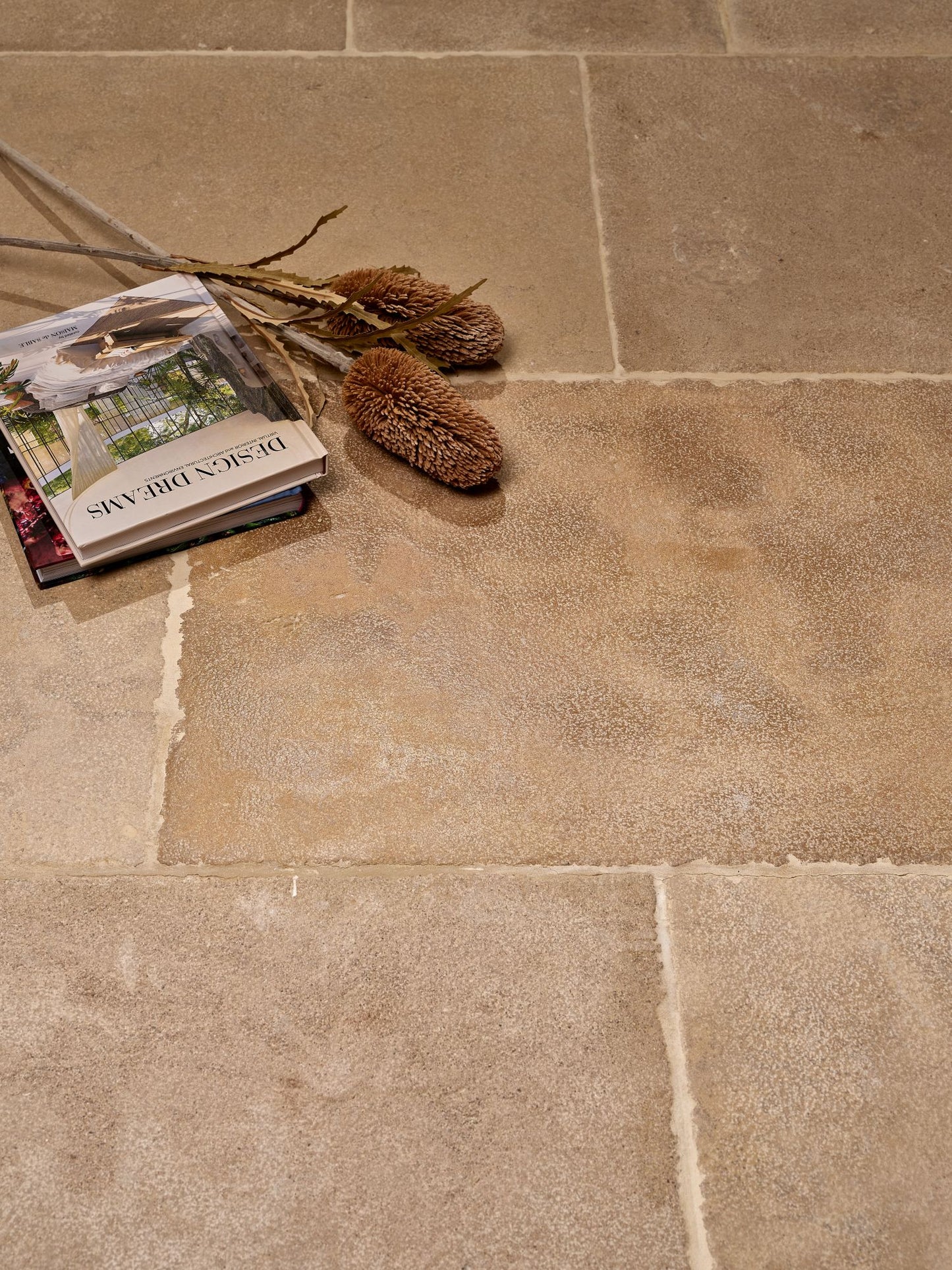 Touraine Limestone Seasoned Finish