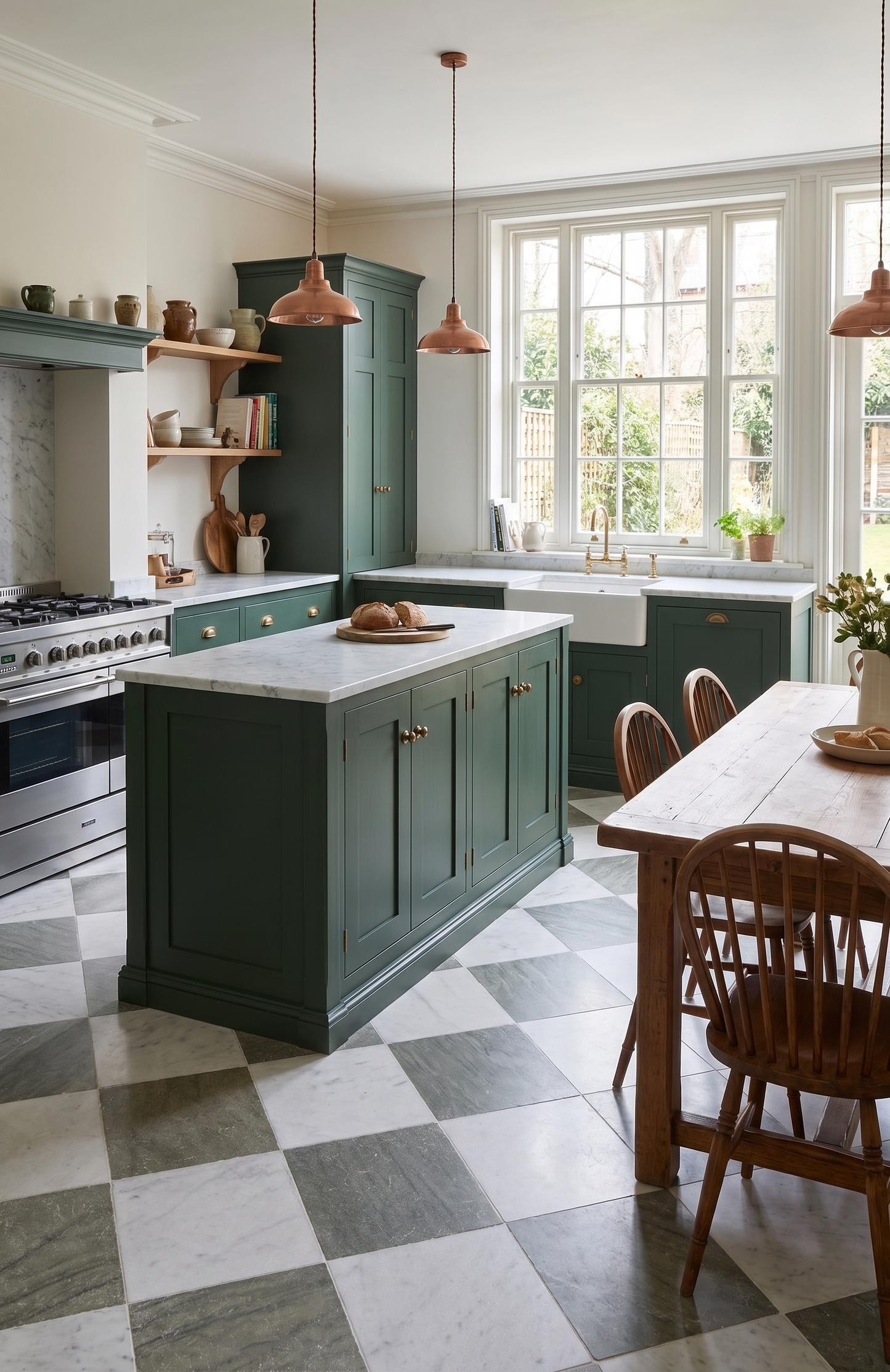 Verde Sage Marble Tumbled Square