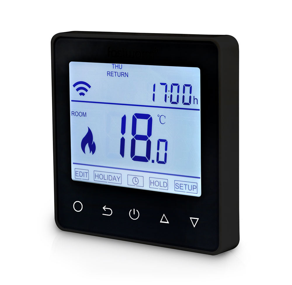 Underfloor Heating 16A WIFI Smart Thermostat (Black)