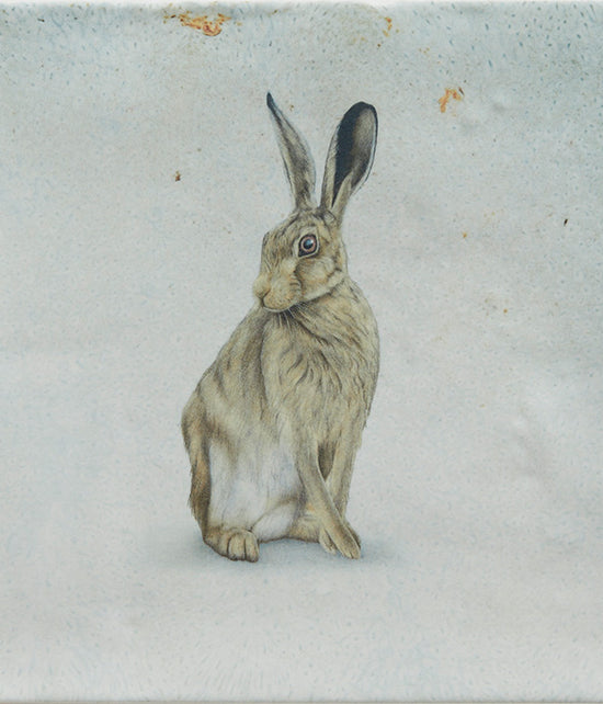 Load image into Gallery viewer, Wiltshire Hares Ceramic Resting by Joanna May
