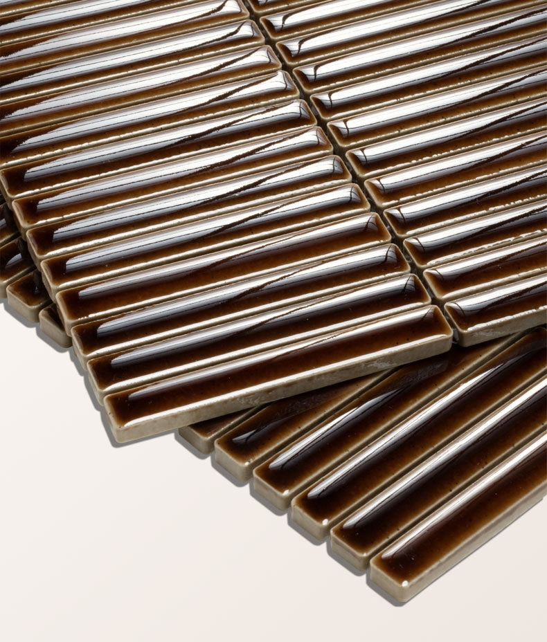 bamboo-porcelain-mosaic-caramel-gloss-finish